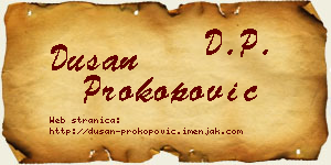 Dušan Prokopović vizit kartica